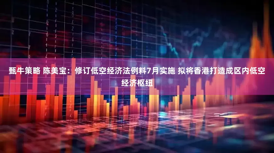 甄牛策略 陈美宝：修订低空经济法例料7月实施 拟将香港打造成区内低空经济枢纽