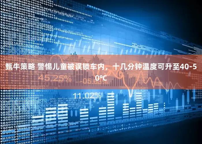 甄牛策略 警惕儿童被误锁车内，十几分钟温度可升至40-50℃